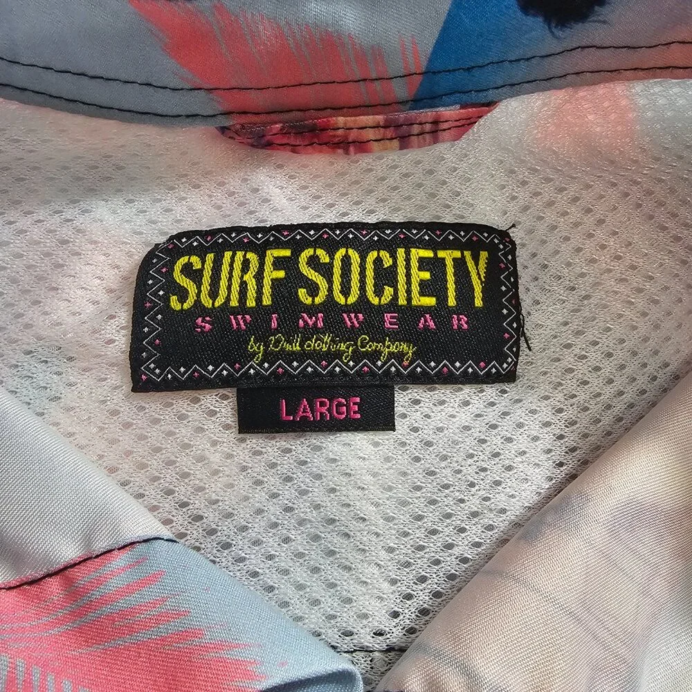Surf Society by Drill Men's Short Sleeve Button-Up Beachwear‎ Spring Break